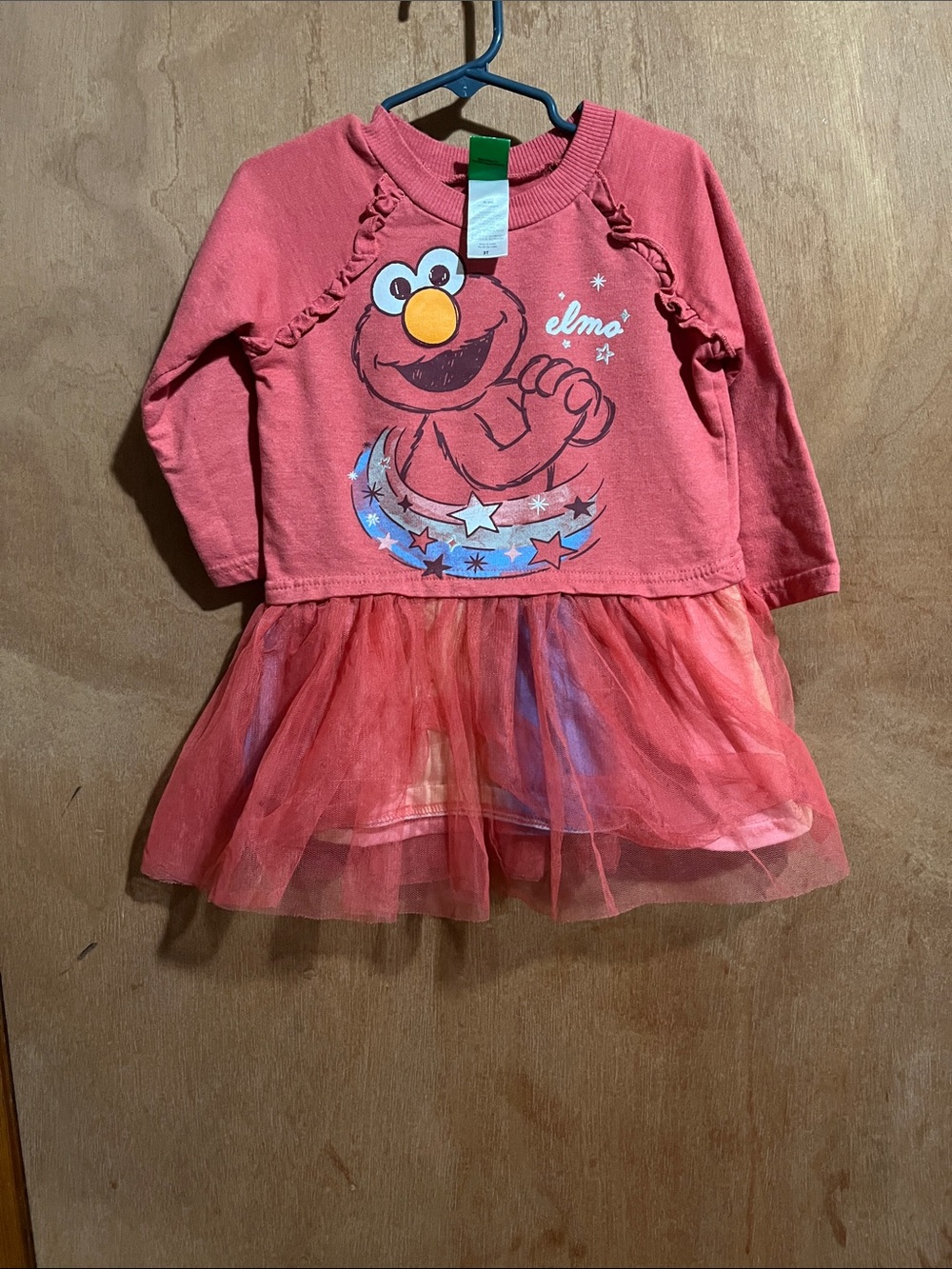 Sesame Street Elmo Coral Red Tulle Dress